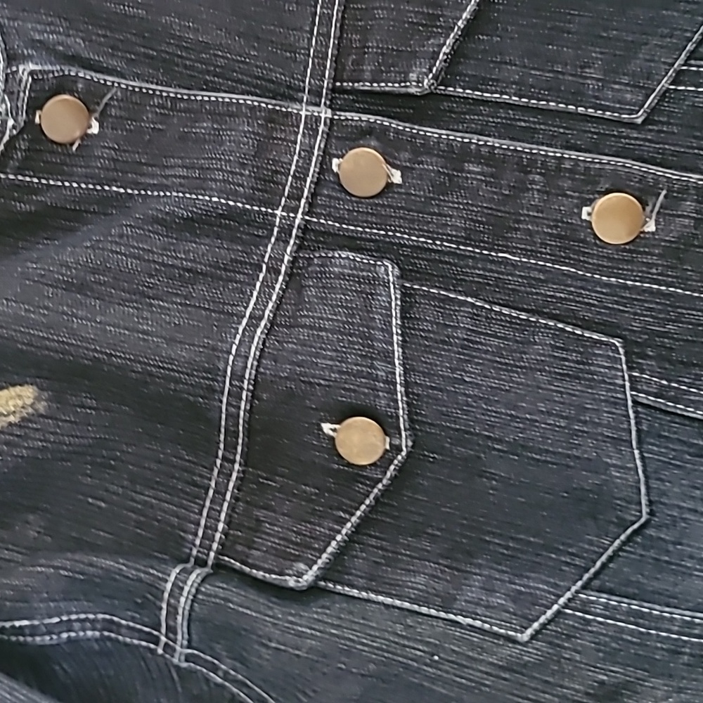 Vintage Denim Studded Jacket - Picture 14 of 16